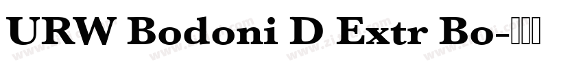 URW Bodoni D Extr Bo字体转换